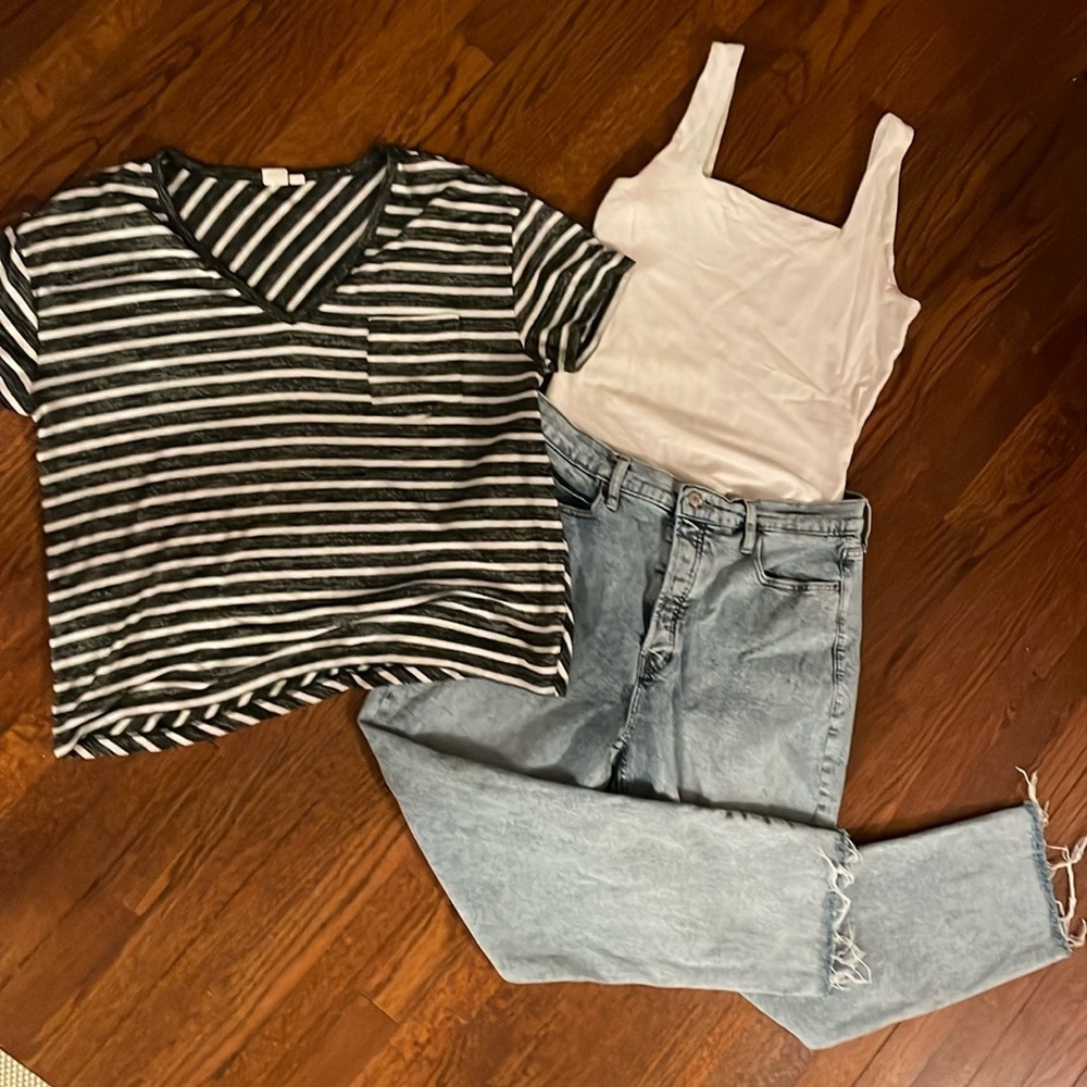 Old Navy Outfit Bundle: Bodysuit, Jeans, and top